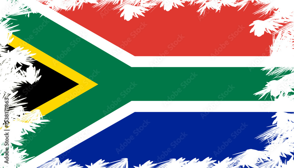 South Africa flag icon with splash grunge effect South Africa flag icon with splash grunge effect