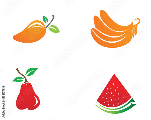 fruit logo and symbols icons  app