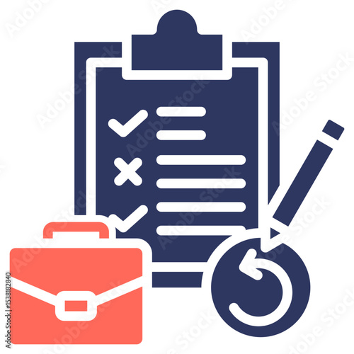 Job Redesign glyph color icon