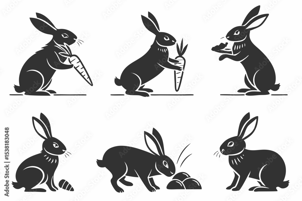 Fototapeta premium set of rabbits
