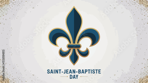 Elegant Fleur de Lis Symbol for Saint Jean Baptiste Day Celebration