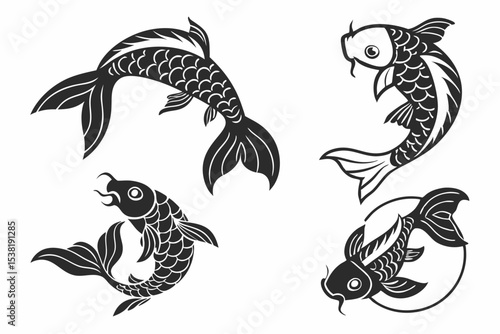 Wallpaper Mural set of fish Torontodigital.ca