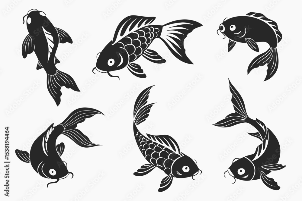 Fototapeta premium set of fish