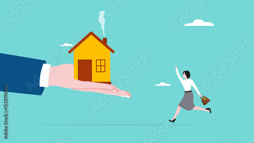 Inherit house, property assets from parents, passing an inheritance to children, financial advisor on legacy planning, happy woman youth receives a house from their parents' inheritance