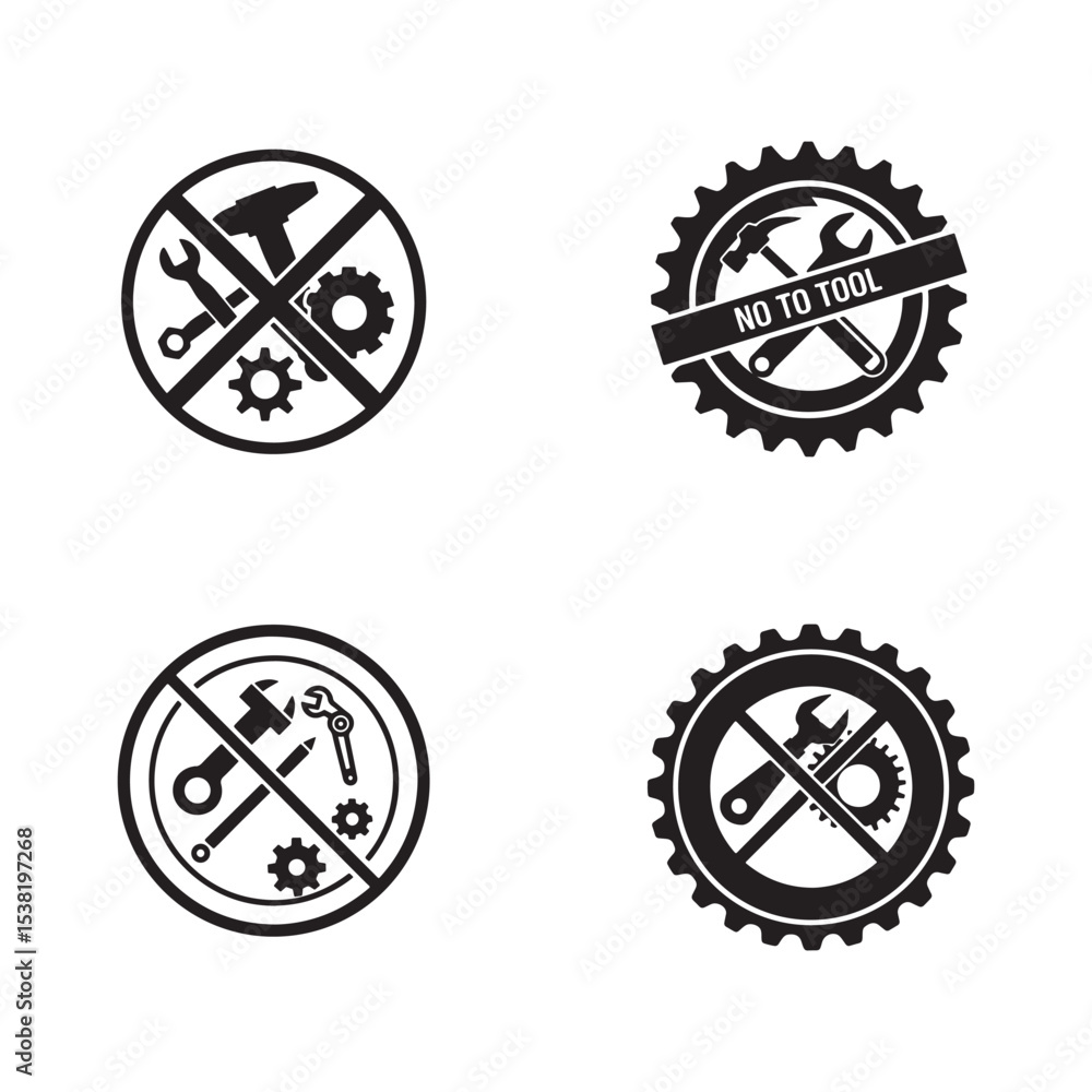 Obraz premium No-Tool Assembly Icons Simple Tool-Free Installation Graphics
