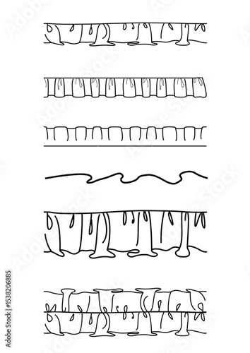 FASHION RUFFLE VECTOR BRUSHES