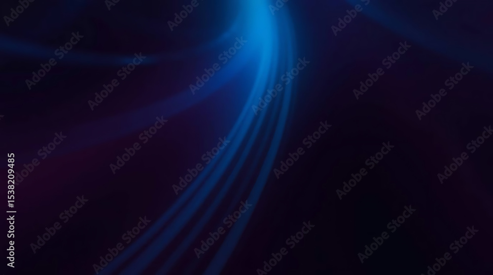 Fototapeta premium Abstract Blue Light Streaks on Dark Background Ideal for Modern Wall Art Or Background