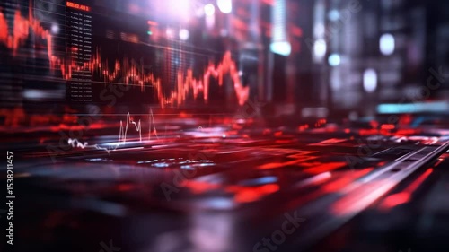 Stock Market Downturn: A dramatic and visually arresting depiction of a stock market downturn, the image reveals the stark reality of financial volatility. 