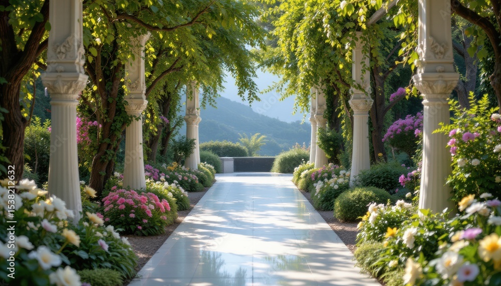 Fototapeta premium a serene and elegant setting, perfect for a photo or as a reference image for an art project.