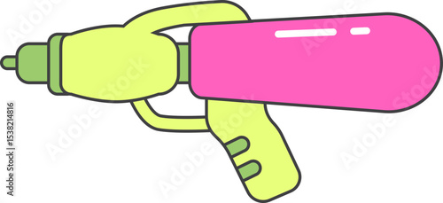 곡선형 컬러 물총 – 유아용 장난감