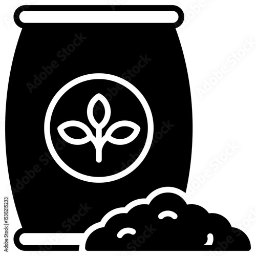 Fertilizer outline mixed icon