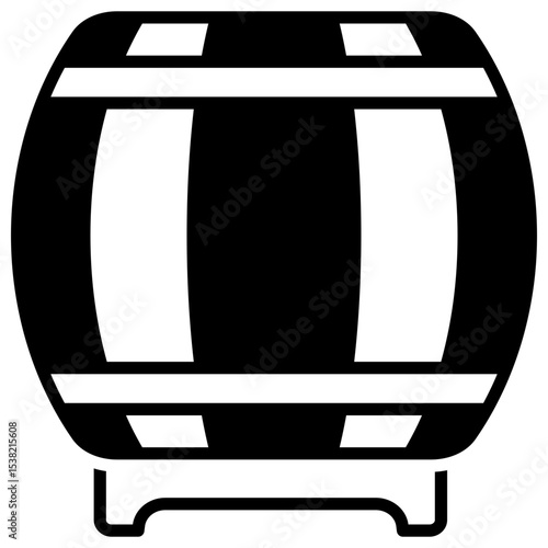 Barrel glyph mixed icon