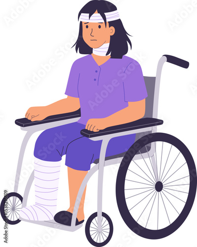 Woman with Injury