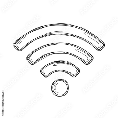 Hand Drawn Wifi Signal Icon