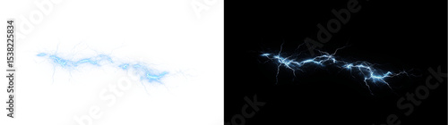 Lighting, electric, abstract, spark, and light effects energize this spectacular PNG. A transparent Overlay perfect for thunderstorm visuals, techno themes, or nature-impact illustrations.
