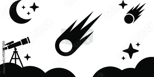 meteor, meteor watch, shooting star, night sky, telescope, constellation, astronomy, 