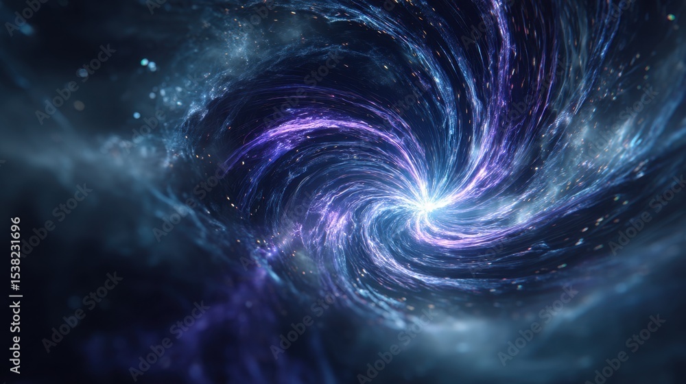 Fototapeta premium 光の渦とエネルギーの抽象的な表現 | Abstract swirling light and energy