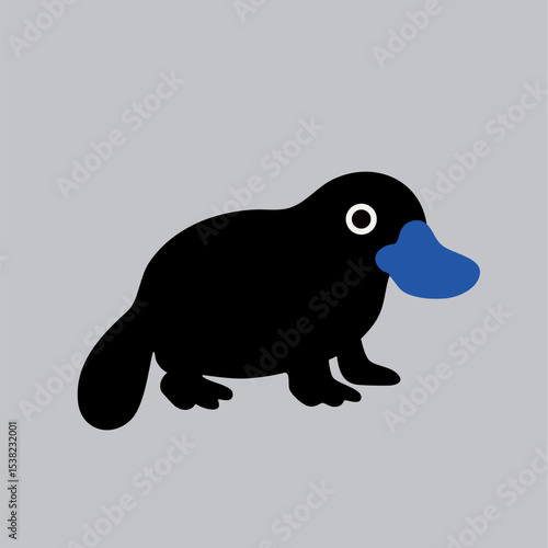 Cute vector platypus with unique design, perfect for kids' projects and decor.