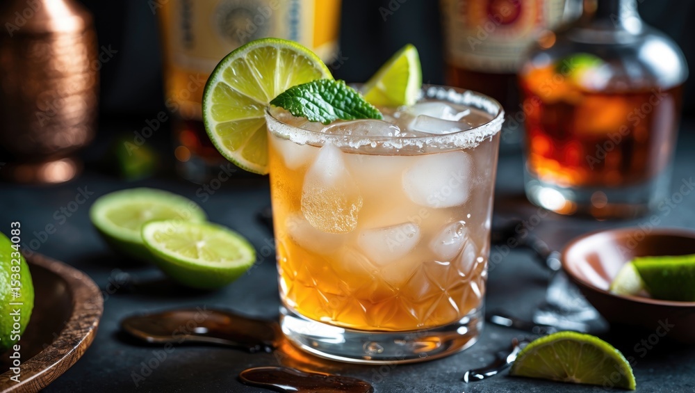 Fototapeta premium Caipirinha Cocktail, Close Up