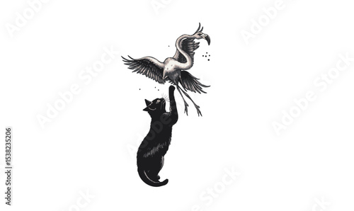 Cat Flamingo Fun Design