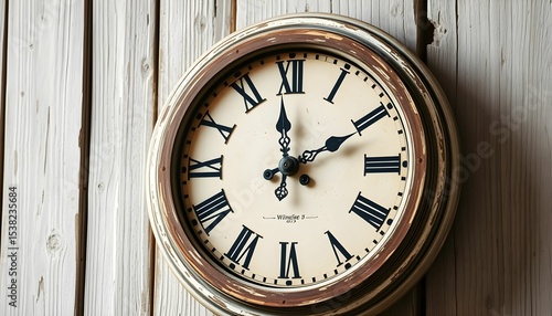 Wallpaper Mural antique clock on wooden background Torontodigital.ca