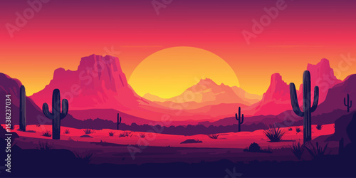 Desert Sunset Landscape (1)