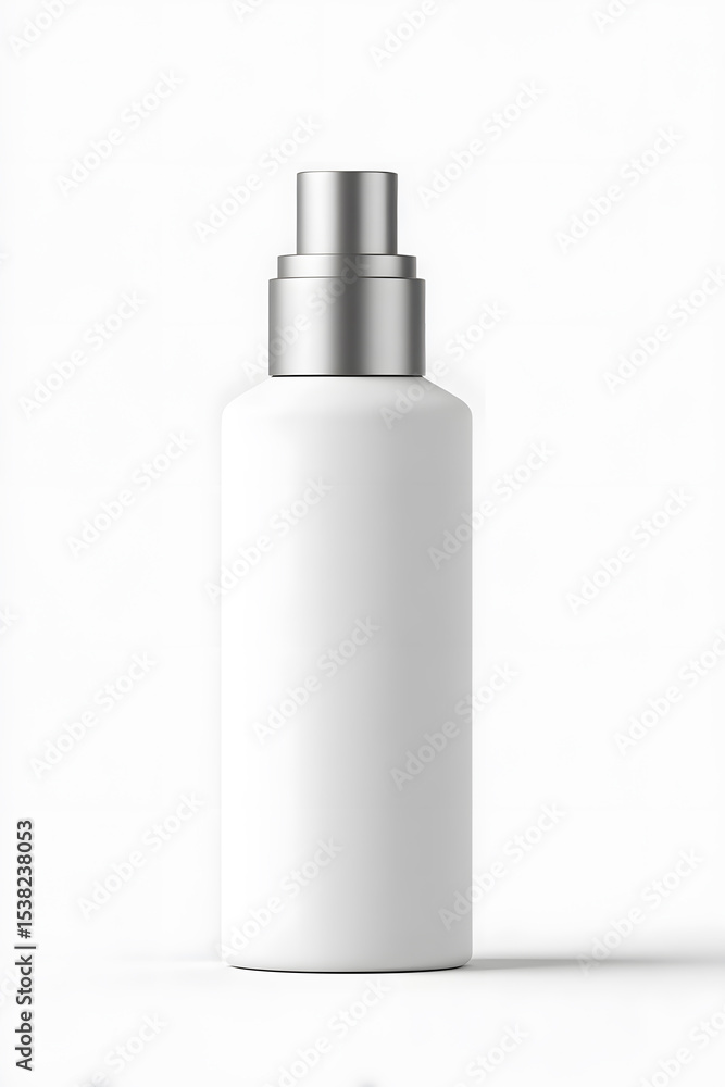 Cosmetic Bottle Product Mockup on White Backdrop Cosmetic Bottle Product Mockup on White Backdrop
