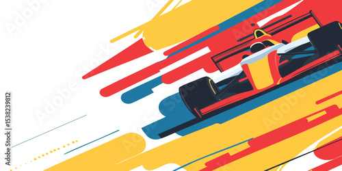 Abstract Race Car Graphic