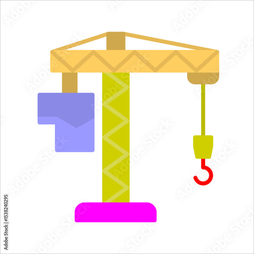 Crane Lifting Vector Icon