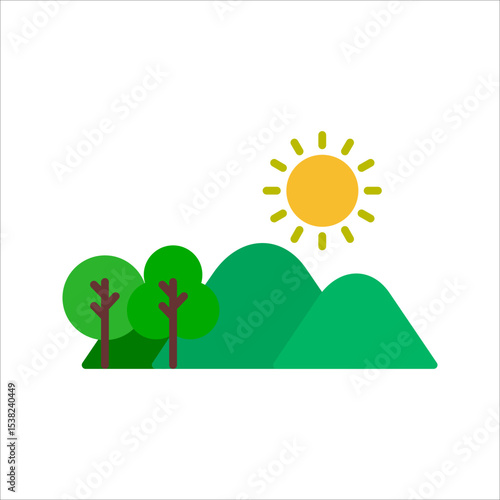 Hill Vector Icon