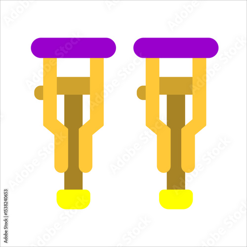 Crutches Vector Icon