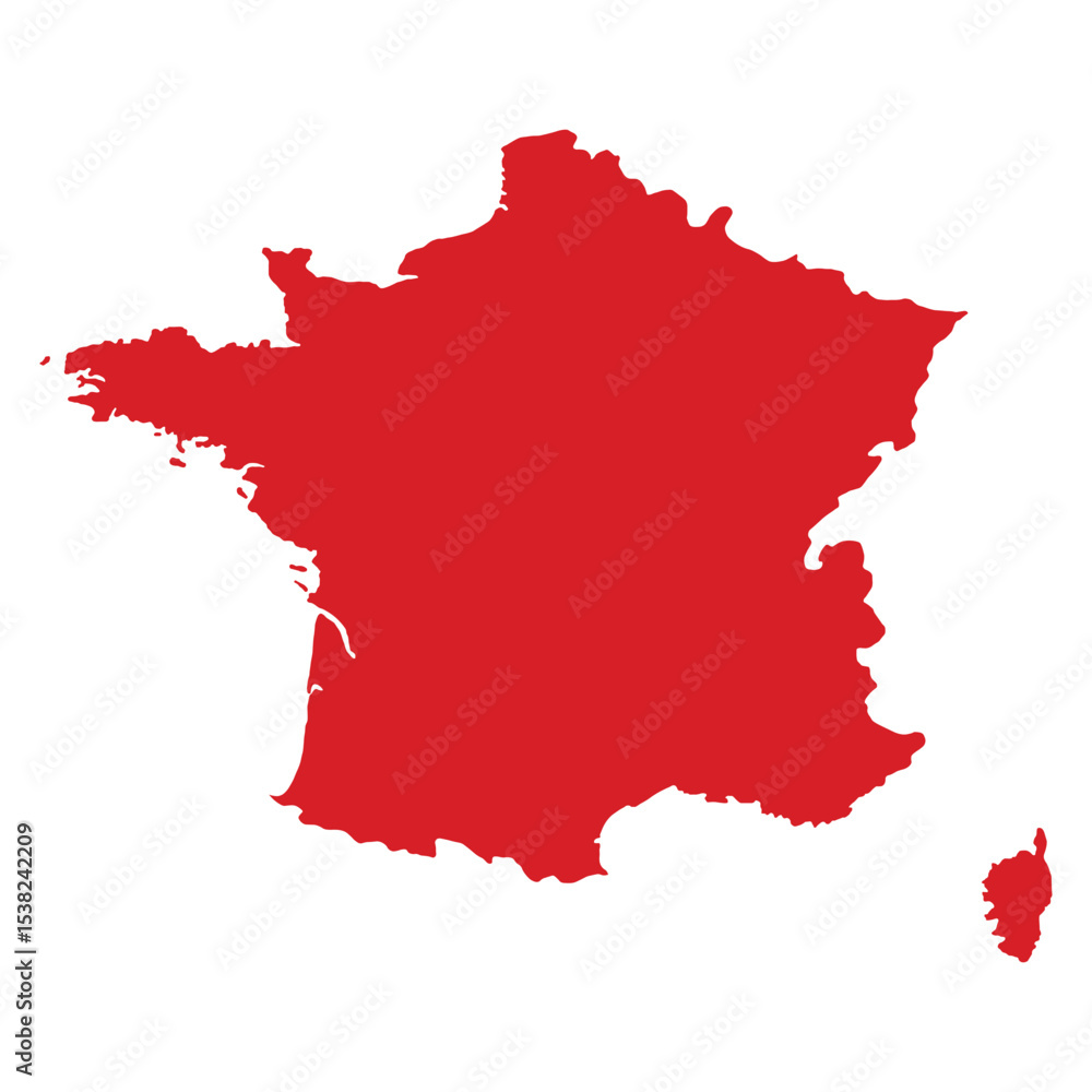 Map of France, sign silhouette. World Map Globe. Vector Illustration isolated on white background. Europe continent. Map of France, sign silhouette. World Map Globe. Vector Illustration isolated on white background. Europe continent.