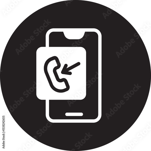 incoming call glyph icon