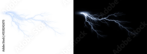 Schilderij op canvas A thunder, overlay, lightning, storm, electric PNG