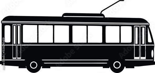 Modern trolleybus urban transport vehicle electric public transit city street trolley bus eco-friendly commuting transportation system overhead wires fast clean travel