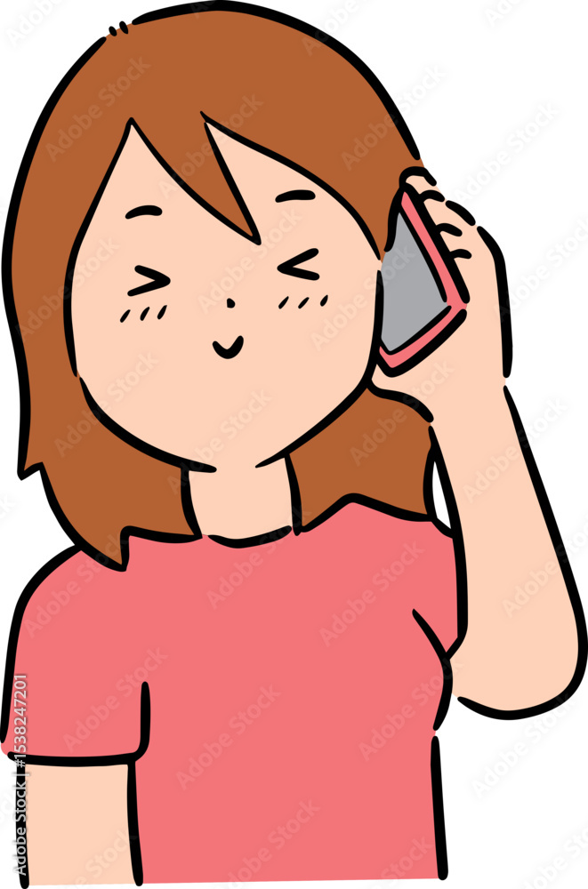 Illustration of woman using smartphone
Illustration of woman using smartphone
