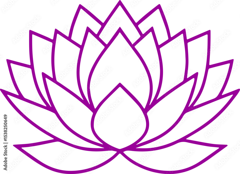 Fototapeta premium lotus flower vector illustration transparent 