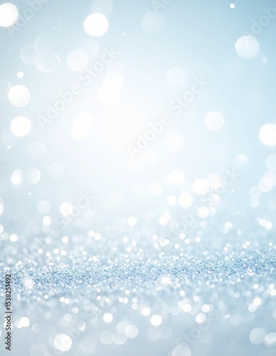 Sparkling light blue and silver background material