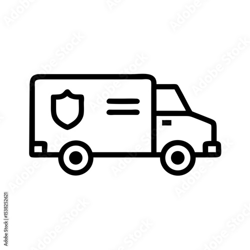 Armored truck outline icon