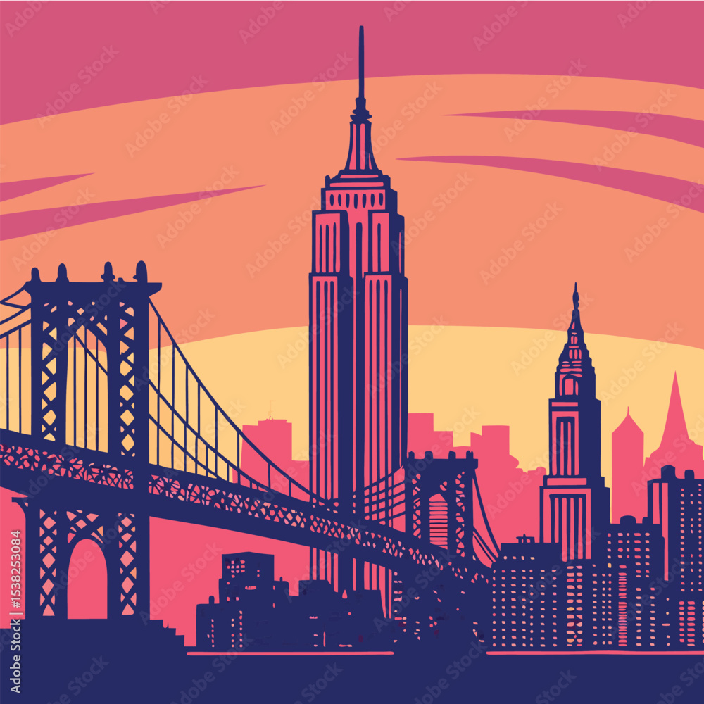 Fototapeta premium new york city skyline