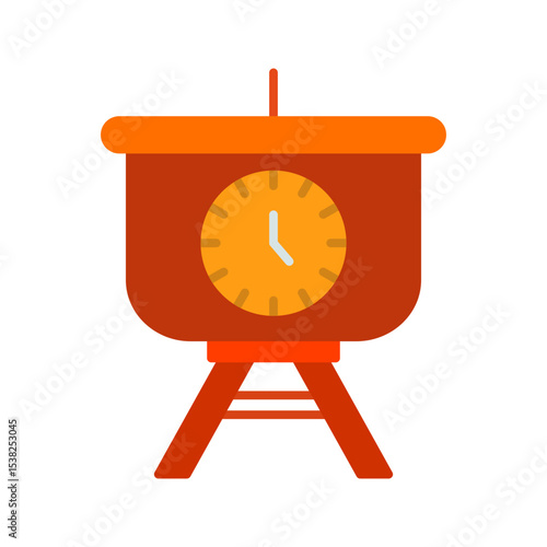 Time Manage Presentation Vector Icon