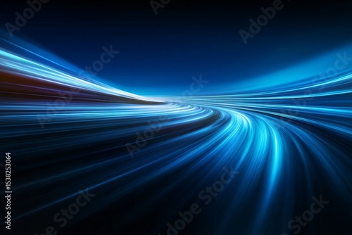 Dynamic and Futuristic Blurred Lines Against a Dark Backdrop, Representing Movement and Innovation