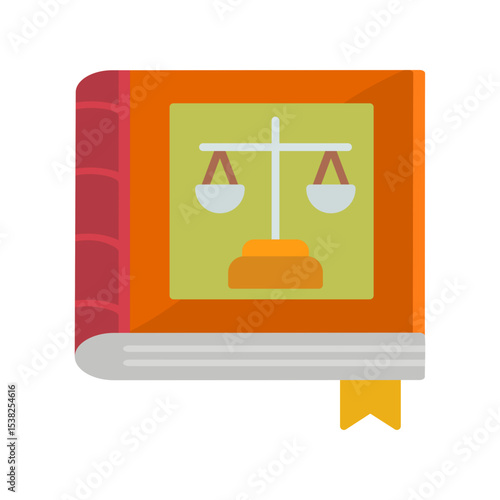 Law Book Vector Icon