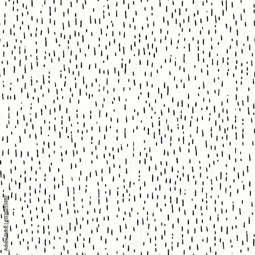 Black Dotted Pattern on White Background - Minimalist Seamless Texture.