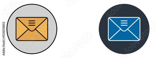 Message Icon   Chat or Communication Symbol in Fill and Glyph Blue Style

