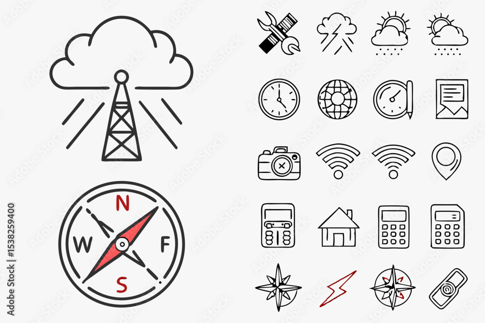 Fototapeta premium set of icons