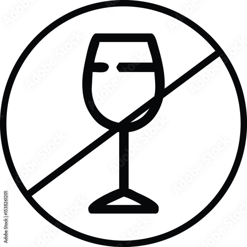 Alcohol Free Zero Alcohol Icon Label Sticker