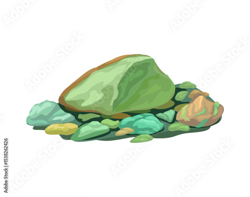 Nickel Stone Material Illustration Vector
