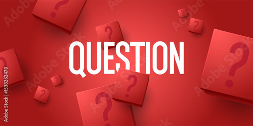 The questioner. A poster with a picture of the question. An illustration for a puzzle or quiz. Presentation of the solution to the problem.