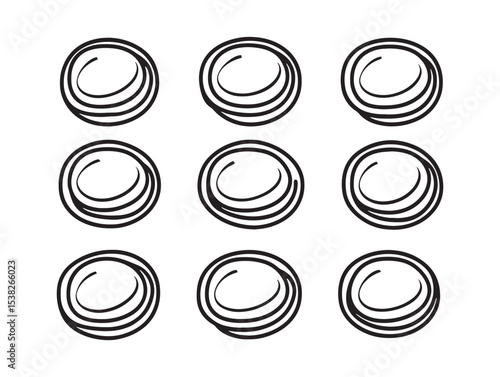 Delicious Traditional Dutch Mini Pancakes Line Art Vector